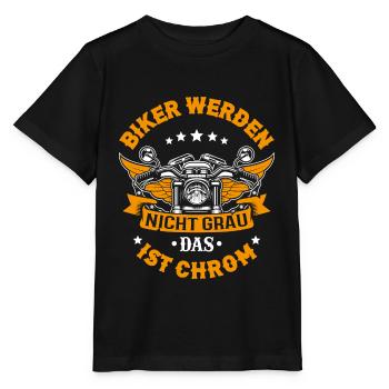 Biker Werden Nicht Grau Motorradfahrer Biker - Stanley/Stella Kinder T-Shirt MINI CREATOR  - Schwarz - Vorne - Mikhail (115cm)
