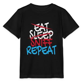 Eat Sleep Sniff Repeat Festival EDM Rave - Stanley/Stella MINI CREATOR Kids’ T-Shirt - black - Front - Mikhail (115cm)