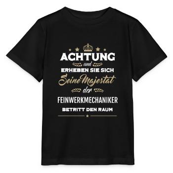 Seine Majestät der Feinwerkmechaniker betritt den - Stanley/Stella Kinder T-Shirt MINI CREATOR  - Schwarz - Vorne - Mikhail (115cm)