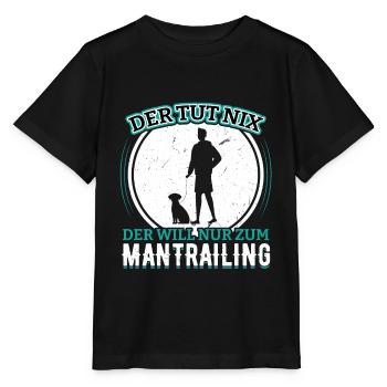 Suchhund Findehund Fährtenhund Mantrailer - Stanley/Stella Kinder T-Shirt MINI CREATOR  - Schwarz - Vorne - Mikhail (115cm)