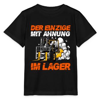 Logistik Lager Gabelstaplerfahrer Staplerfahrer - Stanley/Stella Kinder T-Shirt MINI CREATOR  - Schwarz - Vorne - Mikhail (115cm)