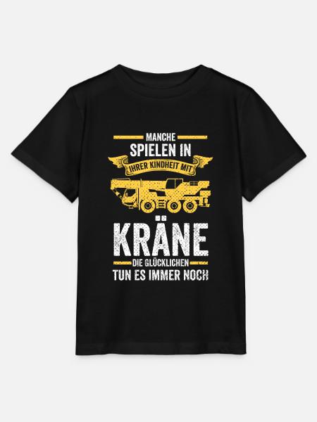 Kranfahrer Baustelle Krahnführer Kran - Stanley/Stella Kinder T-Shirt MINI CREATOR - Schwarz