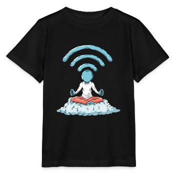 Nerd WiFi Computer - Stanley/Stella Kinder T-Shirt MINI CREATOR  - Schwarz - Vorne - Mikhail (115cm)