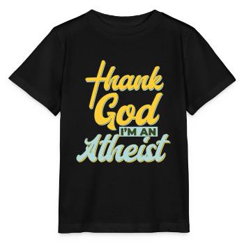Athéisme Dieu merci Je suis athée - T-shirt bio MINI CREATOR Stanley/Stella Enfant - noir - Devant - Mikhail (115cm)