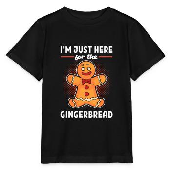Je suis juste ici pour le pain d'épice homme en - T-shirt bio MINI CREATOR Stanley/Stella Enfant - noir - Devant - Mikhail (115cm)
