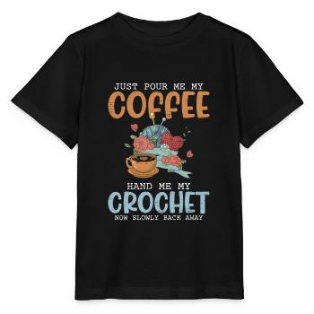 Égout Juste me verser mon café Me remettre mon crochet - T-shirt bio MINI CREATOR Stanley/Stella Enfant - noir - Devant - Mikhail (115cm)