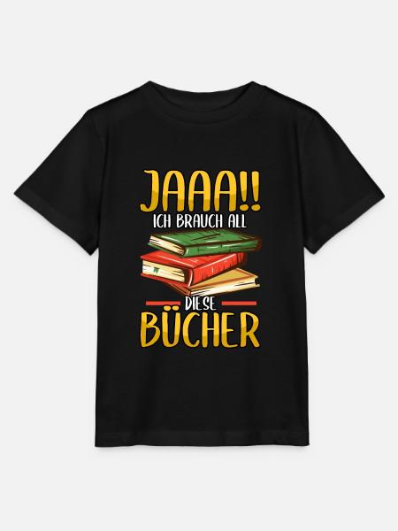 Buch Jaaa!! Ich brauch all diese Bücher - Stanley/Stella Kinder T-Shirt MINI CREATOR - Schwarz