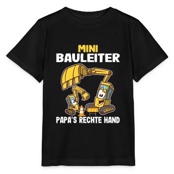 Kleiner Bauleiter Bagger Motiv Kinder Junge Spruch - Stanley/Stella Kinder T-Shirt MINI CREATOR  - Schwarz - Vorne - Mikhail (115cm)
