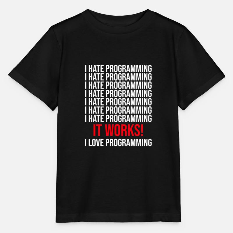 Programmierer Ich Hasse Programmieren - Stanley/Stella Kinder T-Shirt MINI CREATOR  - Schwarz