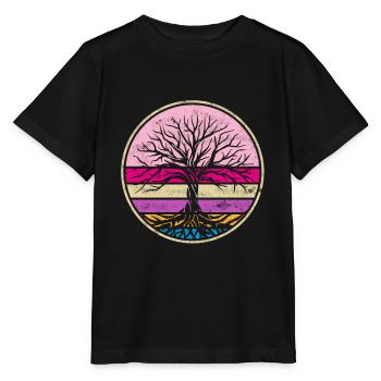 Meditation Yoga Chakra Pilates Tree of Life - Stanley/Stella MINI CREATOR Kids’ T-Shirt - black - Front - Mikhail (115cm)