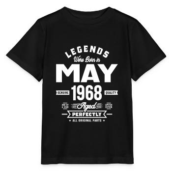 Légendes sont nées en mai 1968 Anniversaire Vintage - T-shirt bio MINI CREATOR Stanley/Stella Enfant - noir - Devant - Mikhail (115cm)