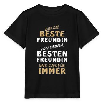 BIN DIE BESTE FREUNDIN VON MEINER BESTEN FREUNDIN - Stanley/Stella Kinder T-Shirt MINI CREATOR  - Schwarz - Vorne - Mikhail (115cm)