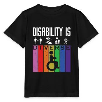 DISABILITY IS DIVERSE - Stanley/Stella MINI CREATOR Kids’ T-Shirt - black - Front - Mikhail (115cm)