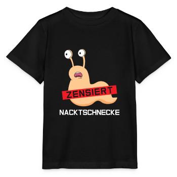 Nacktschnecke Zensiert - Stanley/Stella Kinder T-Shirt MINI CREATOR  - Schwarz - Vorne - Mikhail (115cm)