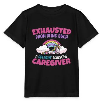Caregiver Nurse Aide Caregiver - Stanley/Stella MINI CREATOR Kids’ T-Shirt - black - Front - Mikhail (115cm)