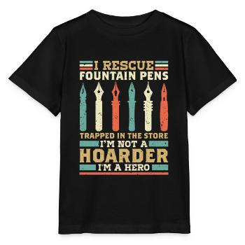 Stylos collector Stylo plume à encre Collector Gesch - T-shirt bio MINI CREATOR Stanley/Stella Enfant - noir - Devant - Mikhail (115cm)