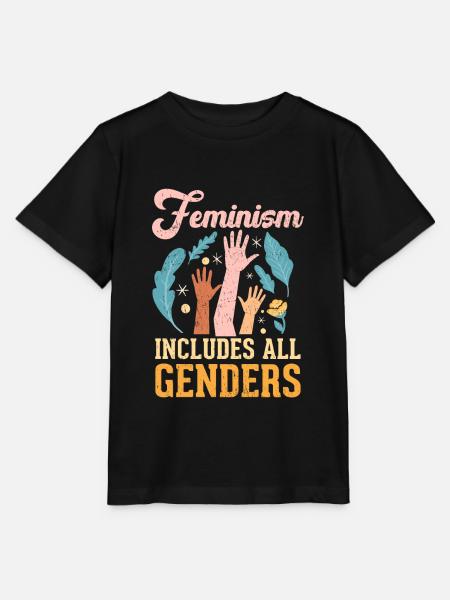 Feminismus Feminismus umfasst alle Geschlechter - Stanley/Stella Kinder T-Shirt MINI CREATOR  - Schwarz