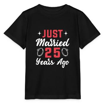 25. Hochzeitstag Silberhochzeit - Stanley/Stella Kinder T-Shirt MINI CREATOR  - Schwarz - Vorne - Mikhail (115cm)