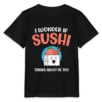 Sushi Roll Sushi - T-shirt bio MINI CREATOR Stanley/Stella Enfant - noir - Devant - Mikhail (115cm)