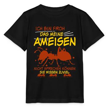 Ameise Ameisenfarm Ameisen - Stanley/Stella Kinder T-Shirt MINI CREATOR  - Schwarz - Vorne - Mikhail (115cm)