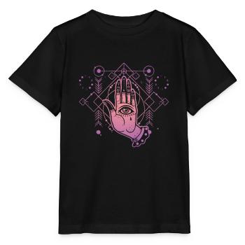 Hand Tarot heilige Geometrie - Stanley/Stella Kinder T-Shirt MINI CREATOR  - Schwarz - Vorne - Mikhail (115cm)