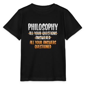 Chemise de philosophie pour étudiant en philosophie - T-shirt bio MINI CREATOR Stanley/Stella Enfant - noir - Devant - Mikhail (115cm)