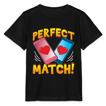 Perfect Match - Online Dating - Couple Matching - Stanley/Stella MINI CREATOR Kids’ T-Shirt - black - Front - Mikhail (115cm)
