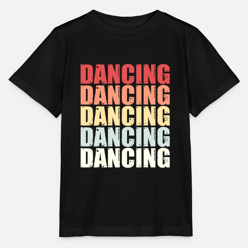 Dancing Tanzen dance queen Spruch Retro Geschenk - Stanley/Stella Kinder T-Shirt MINI CREATOR - Schwarz