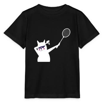 Cat Cat Badminton Badminton Badminton Badminton - Stanley/Stella MINI CREATOR Kids’ T-Shirt - black - Front - Mikhail (115cm)