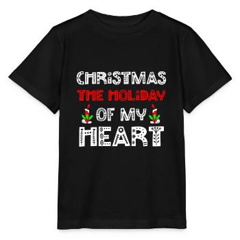 Noël, noël, noël, noël, noël, noël, noël, noël - T-shirt bio MINI CREATOR Stanley/Stella Enfant - noir - Devant - Mikhail (115cm)