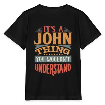 C’est une chose que vous ne comprendriez pas - John - T-shirt bio MINI CREATOR Stanley/Stella Enfant - noir - Devant - Mikhail (115cm)