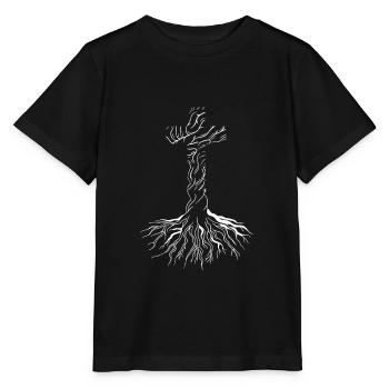Arbre cadeau Cross Roots - T-shirt bio MINI CREATOR Stanley/Stella Enfant - noir - Devant - Mikhail (115cm)