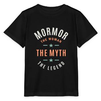 Womens Mormor The Woman Myth Legend Christmas - Stanley/Stella MINI CREATOR Kids’ T-Shirt - black - Front - Mikhail (115cm)