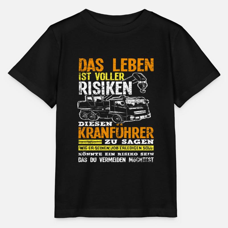 Kran Autokran Kranführer - Stanley/Stella Kinder T-Shirt MINI CREATOR - Schwarz