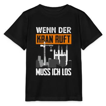 Kran - Stanley/Stella Kinder T-Shirt MINI CREATOR  - Schwarz - Vorne - Mikhail (115cm)