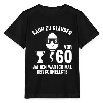 60 Jahre vor 60 Jahren schnellste 60. Geburtstag - Stanley/Stella Kinder T-Shirt MINI CREATOR  - Schwarz - Vorne - Mikhail (115cm)