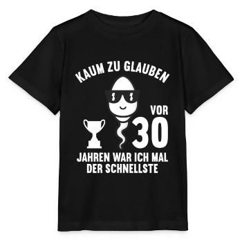 30 Jahre vor 30 Jahren schnellste 30. Geburtstag - Stanley/Stella Kinder T-Shirt MINI CREATOR  - Schwarz - Vorne - Mikhail (115cm)