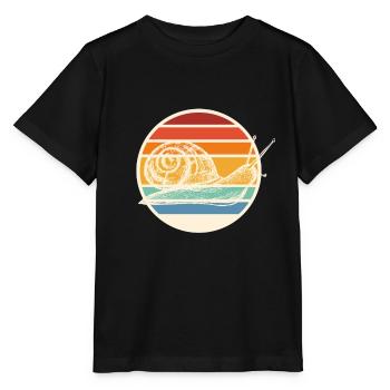 Coquille d’escargot Racing Escargot - T-shirt bio MINI CREATOR Stanley/Stella Enfant - noir - Devant - Mikhail (115cm)