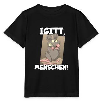 Ratte Igitt Menschen Ich Hasse Menschen - Stanley/Stella Kinder T-Shirt MINI CREATOR  - Schwarz - Vorne - Mikhail (115cm)