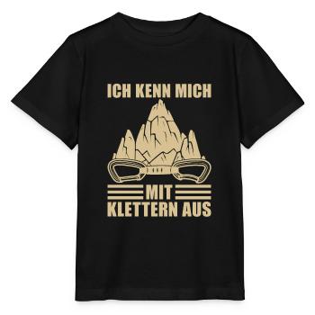 Klettern Bergsport Kletterer - Stanley/Stella Kinder T-Shirt MINI CREATOR  - Schwarz - Vorne - Mikhail (115cm)