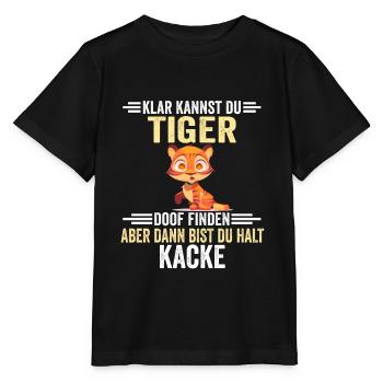 Tiger Zootier - Stanley/Stella Kinder T-Shirt MINI CREATOR  - Schwarz - Vorne - Mikhail (115cm)