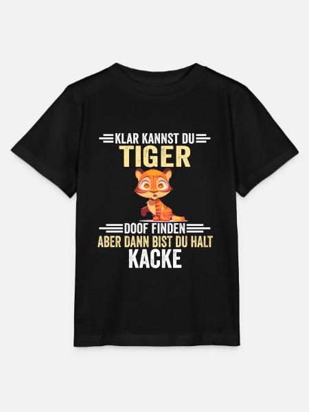 Tiger Zootier - Stanley/Stella Kinder T-Shirt MINI CREATOR  - Schwarz