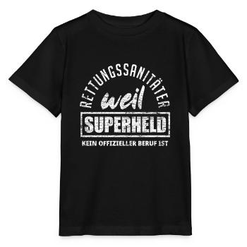Sanitäter Rettungssanitäter - Stanley/Stella Kinder T-Shirt MINI CREATOR  - Schwarz - Vorne - Mikhail (115cm)