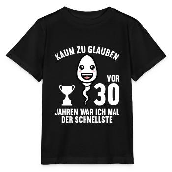 30 Jahre vor 30 Jahren schnellste 30. Geburtstag - Stanley/Stella Kinder T-Shirt MINI CREATOR  - Schwarz - Vorne - Mikhail (115cm)