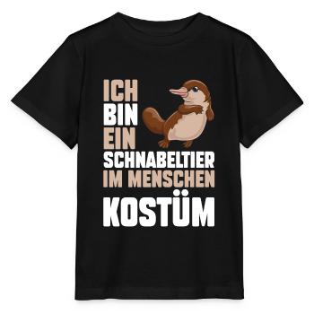 ich bin ein Schnabeltier - Stanley/Stella Kinder T-Shirt MINI CREATOR  - Schwarz - Vorne - Mikhail (115cm)