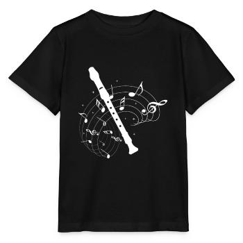 Block Flöte Geschenk - Stanley/Stella Kinder T-Shirt MINI CREATOR  - Schwarz - Vorne - Mikhail (115cm)