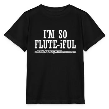 I Am So Flute Iful Geschenk Flöten - Stanley/Stella Kinder T-Shirt MINI CREATOR  - Schwarz - Vorne - Mikhail (115cm)
