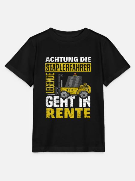 Staplerfahrer Rente - Stanley/Stella Kinder T-Shirt MINI CREATOR  - Schwarz