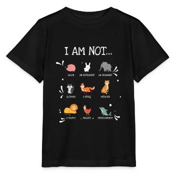 I Am Not... Animal Welfare Animal Rights Activists - Stanley/Stella MINI CREATOR Kids’ T-Shirt - black - Front - Mikhail (115cm)