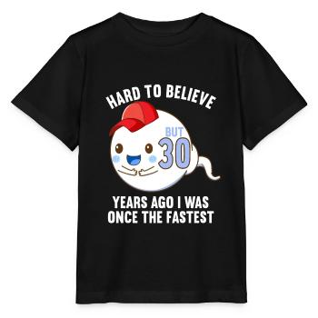 30 Jahre vor 30 Jahren schnellste 30. Geburtstag - Stanley/Stella Kinder T-Shirt MINI CREATOR  - Schwarz - Vorne - Mikhail (115cm)